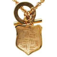 セリーヌ ロゴ ネックレス ゴールド メッキ レディース CELINE 【中古】