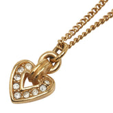 ディオール ハートモチーフ ラインストーン ネックレス ゴールド メッキ レディース Dior 【中古】