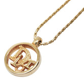 ディオール ロゴ ネックレス ゴールド メッキ レディース Dior 【中古】