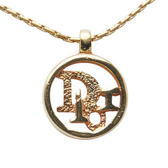 ディオール ロゴ ネックレス ゴールド メッキ レディース Dior 【中古】