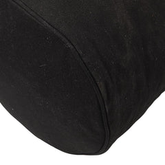 シャネル ノベルティ ロゴプリント プールバッグ ショルダーバッグ 巾着バッグ ブラック ホワイト キャンバス ビニール レディース CHANEL 【中古】