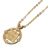 ジバンシー Gロゴ ラインストーン ネックレス ゴールド メッキ レディース Givenchy 【中古】