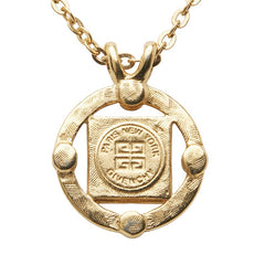 ジバンシー Gロゴ ラインストーン ネックレス ゴールド メッキ レディース Givenchy 【中古】