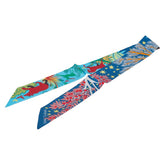 エルメス ツイリー Sous le Charme d'Orphee オルフェウスの魅力に誘われて スカーフ ブルー マルチカラー レディース HERMES 【中古】