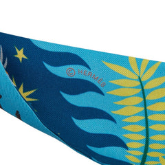 エルメス ツイリー Sous le Charme d'Orphee オルフェウスの魅力に誘われて スカーフ ブルー マルチカラー レディース HERMES 【中古】