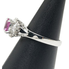 Pt850 プラチナ ルビー1.13ct ダイヤ0.30ct リング 指輪 レディース 12号 【中古】