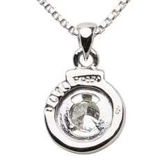 Pt850 プラチナ ダイヤ0.10ct ペンダントネックレス レディース 【中古】
