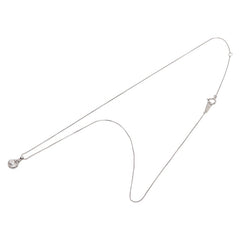 Pt850 プラチナ ダイヤ0.10ct ペンダントネックレス レディース 【中古】
