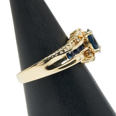 K18YG イエローゴールド サファイア1.15ct ダイヤ0.17ct リング 指輪 レディース 12号 【中古】