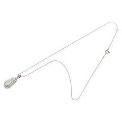 Pt900 プラチナ Pt850 プラチナ オパール0.88ct ダイヤ0.41ct ペンダントネックレス レディース 【中古】