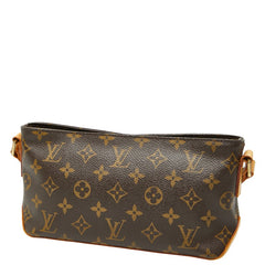 ルイ ヴィトン モノグラム トロター 斜め掛け ショルダーバッグ M51240 ブラウン PVC レザー レディース LOUIS VUITTON 【中古】
