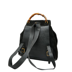 グッチ バンブー リュック バックパック 003 2058 0016 ブラック スウェード レザー レディース GUCCI 【中古】