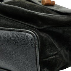 グッチ バンブー リュック バックパック 003 2058 0016 ブラック スウェード レザー レディース GUCCI 【中古】