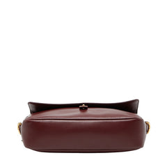 カルティエ マストライン 斜め掛け ショルダーバッグ ボルドー ワインレッド レザー レディース CARTIER 【中古】