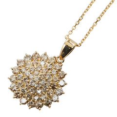 K18YG イエローゴールド ダイヤ2.00ct ペンダントネックレス レディース 【中古】