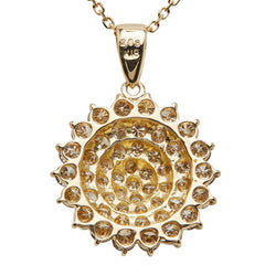 K18YG イエローゴールド ダイヤ2.00ct ペンダントネックレス レディース 【中古】