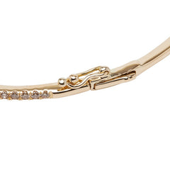 K18YG イエローゴールド ダイヤ0.50ct ブレスレット バングル レディース 【中古】