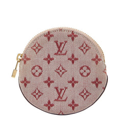 ルイ ヴィトン モノグラムミニ ポルトモネ ロン コインケース M92462 スリーズ レッド キャンバス レザー レディース LOUIS VUITTON 【中古】