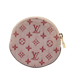 ルイ ヴィトン モノグラムミニ ポルトモネ ロン コインケース M92462 スリーズ レッド キャンバス レザー レディース LOUIS VUITTON 【中古】