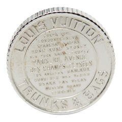 ルイ ヴィトン ブトン ドゥ マンシェット メダリオン カフス カフリンクス M63673 シルバー メタル PVC メンズ LOUIS VUITTON 【中古】