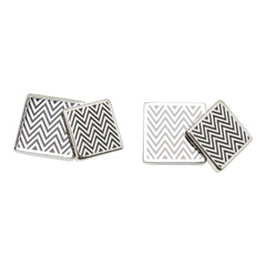 エルメス スクエア カフス カフリンクス シルバー メタル メンズ HERMES 【中古】