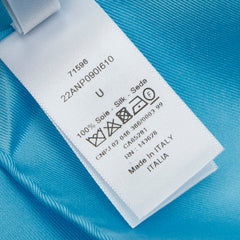 ディオール ゼブラ プリント スカーフ ライトブルー パープル シルク レディース Dior 【中古】
