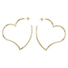 K18YG イエローゴールド ハートモチーフ スタッドピアス レディース 【中古】