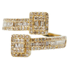 K18YG イエローゴールド ダイヤ0.75ct リング 指輪 レディース 13.5号 【中古】