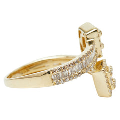 K18YG イエローゴールド ダイヤ0.75ct リング 指輪 レディース 13.5号 【中古】