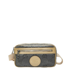 グッチ GGナイロン オフザグリッド ベルトバッグ ボディバッグ 631341 グレー ベージュ ナイロン レザー メンズ GUCCI 【中古】