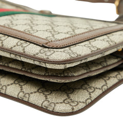 グッチ GGスプリーム シェリーライン 斜め掛け ショルダーバッグ 523534 ベージュ マルチカラー PVC レザー レディース GUCCI 【中古】