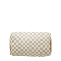 ルイ ヴィトン ダミエ アズール スピーディ30 ハンドバッグ ミニボストンバッグ N41533 ホワイト PVC レザー レディース LOUIS VUITTON 【中古】