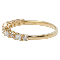 K18YG イエローゴールド ダイヤ0.40ct リング 指輪 レディース 7号 【中古】