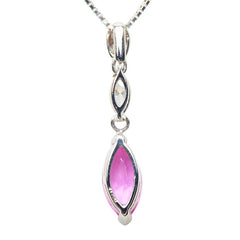 Pt900 プラチナ Pt850 プラチナ ピンクサファイア1.20ct ダイヤ0.18ct ペンダント ネックレス レディース 【中古】