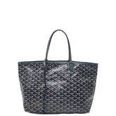 ゴヤール サンルイPM トートバッグ ショルダーバッグ ネイビー PVC レザー レディース GOYARD 【中古】