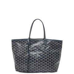 ゴヤール サンルイPM トートバッグ ハンドバッグ ショルダーバッグ ネイビー PVC レザー レディース GOYARD 【中古】