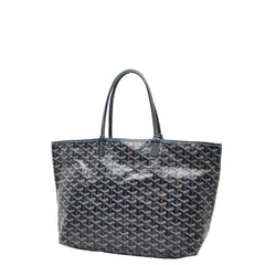 ゴヤール サンルイPM トートバッグ ハンドバッグ ショルダーバッグ ネイビー PVC レザー レディース GOYARD 【中古】