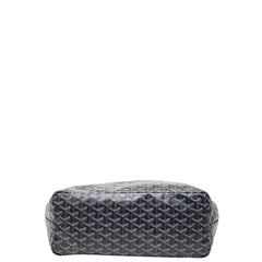 ゴヤール サンルイPM トートバッグ ハンドバッグ ショルダーバッグ ネイビー PVC レザー レディース GOYARD 【中古】
