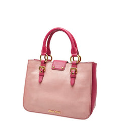 ミュウミュウ ハンドバッグ ショルダーバッグ 2WAY ピンク マドラスレザー レディース MIUMIU 【中古】