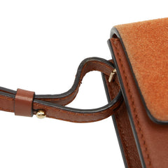 クロエ フェイ 斜め掛け ショルダーバッグ ブラウン レザー スウェット レディース Chloe 【中古】