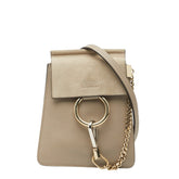クロエ フェイ スモール 斜め掛け ショルダーバッグ ベージュ スウェード レザー レディース Chloe 【中古】
