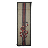 グッチ ウェブ&スネーク プリント スカーフ 429733 ベージュ ブラック ウール レディース GUCCI 【中古】