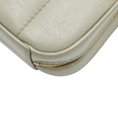 サンローラン ヴィッキー ウエストバッグ 557574 ホワイト レザー レディース SAINT LAURENT 【中古】