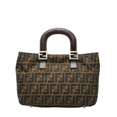 フェンディ ズッカ ハンドバッグ 26329 ブラウン キャンバス レザー レディース FENDI 【中古】