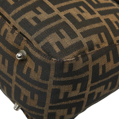 フェンディ ズッカ ハンドバッグ 26329 ブラウン キャンバス レザー レディース FENDI 【中古】