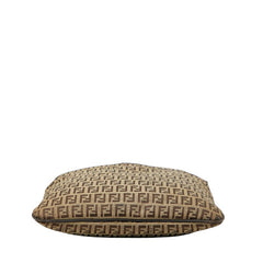 フェンディ ズッキーノ 斜め掛け ショルダーバッグ 8BT151 ベージュ ブラウン キャンバス レザー レディース FENDI 【中古】