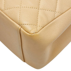 シャネル ココマーク マトラッセ GSTトート チェーン ショルダーバッグ トートバッグ A50995 ベージュ キャビアスキン レディース CHANEL 【中古】