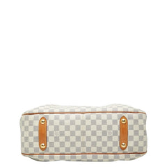 ルイ ヴィトン ダミエ アズール シラクーサGM ハンドバッグ ショルダーバッグ 2WAY N41111 ホワイト PVC レザー レディース LOUIS VUITTON 【中古】