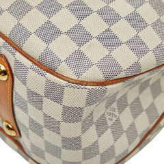 ルイ ヴィトン ダミエ アズール シラクーサGM ハンドバッグ ショルダーバッグ 2WAY N41111 ホワイト PVC レザー レディース LOUIS VUITTON 【中古】