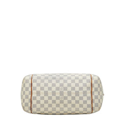 ルイ ヴィトン ダミエ アズール トータリーMM トートバッグ ショルダーバッグ N41279 ホワイト アイボリー PVC レザー レディース LOUIS VUITTON 【中古】